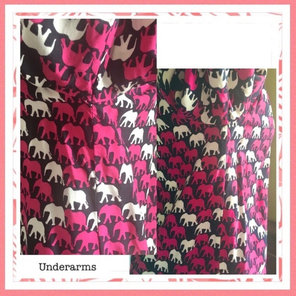 Crown & Ivy Elephant Lightweight Split Neck Top - Picture 5 of 8